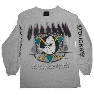 Vintage 1993 Anaheim Mighty Ducks Pure Magic Long Sleeve T-Shirt Medium